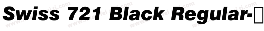 Swiss 721 Black Regular字体转换
